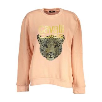 Cavalli Sweatshirts - Dames - Sweatshirts - Roze - XL - Katoen - Hoodies & sweatvesten