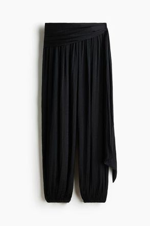 H&M Draped-panel Balloon Trousers in Black at Nordstrom, Size Xx-Large