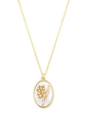 Set & Stones Katrina Birth Flower Necklace in Gold /May at Nordstrom