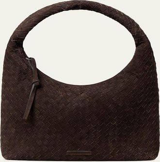 Loeffler Randall Willow Woven Suede Shoulder Bag