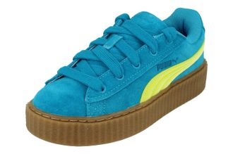 Puma Unisex Creeper Phatty Blue Trainers Leather - Size UK 6