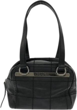 Chanel Pre-owned Vintage Schoudertas - Dames - Vintage Handtas - Zwart - ONE Size - Leer - Vintage