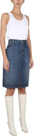Bottega Veneta Ribbed Cotton Top - White