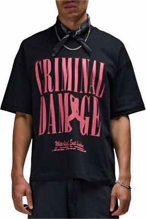 Criminal Damage Striptease T-Shirt In Black