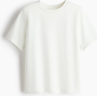 H&M T-Shirt aus Interlock-Jersey - White