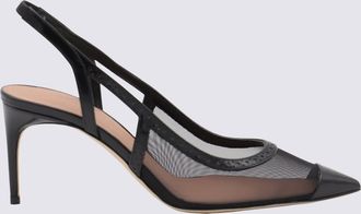 Malone Souliers Black Leather Aubrey 70 Pumps