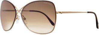 Tom Ford Womens Butterfly Sunglasses TF250 Colette 28F Rose Gold 63mm