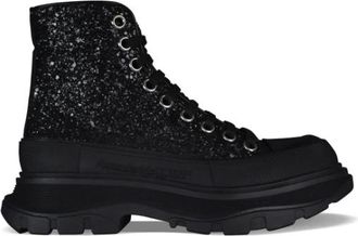 Alexander McQueen Tread Slick High Sneakers - Dames - Veterlaarzen - Zwart - 37 1/2 EU - Schoenen