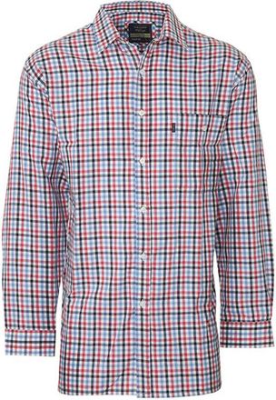 Champion Check Shirt Long Sleeve Chest Pockets Flannel M-4XL Mens Lyndhurtst (UK, Alpha, 3XL, Regular, Regular, Red)