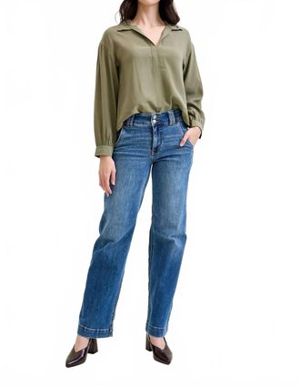 Judy Blue Penny Wide Denim Trouser - Plus In Medium Wash