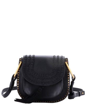 Chlo&eacute; Black Leather Hudson Handbag Whipstitch Small (Authentic Pre-Loved)