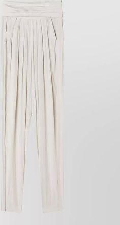 Lanvin high-rise pleated straight-leg trousers