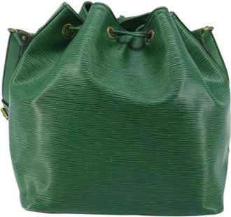 Louis Vuitton Pre-owned Bucket Bag - Dames - Vintage Tas - Groen - ONE Size - Leer - Vintage