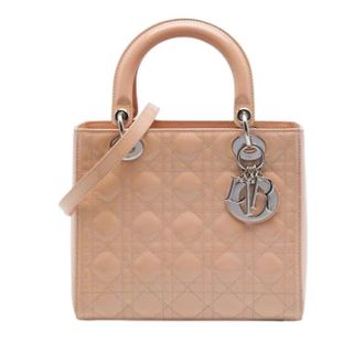 Dior Pre-owned Lady Dior - Dames - Vintage Handtas - Beige - ONE Size - Leer - Vintage