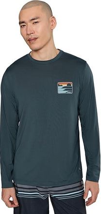 O'Neill Logo UPF Long Sleeve T-Shirts Mens T Shirt Dark Slate : 2XL, Elastane/Polyester