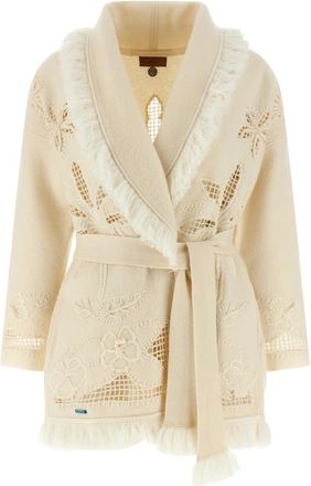 Alanui Islands Diary Cardigan - female - Alanui - Cardigans - White - XS - Knitwear