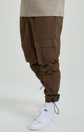 Siksilk Pantalones cargo Ripstop marrones para hombre SikSilk L