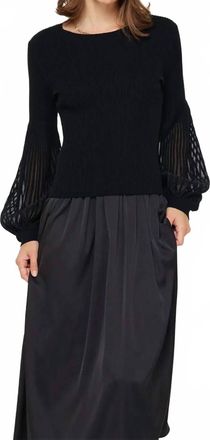 Current Air Molly Sweater Midi Dress Set In Black