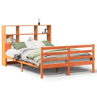 Berkfield Home Bookcase Bed without Mattress Wax Brown 140x190 cm Solid Wood
