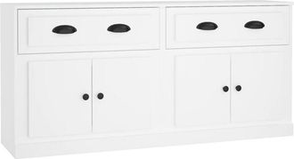 vidaXL Sideboards 2 pcs White Engineered Wood Vidaxl