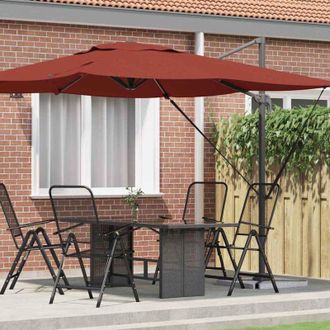 vidaXL Parasol Roma Rojo 286 X 285 X 265 Cm Poli&eacute;ster, Aluminio Vidaxl