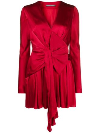 Alberta Ferretti Abito con dettaglio a nodo - Rosso