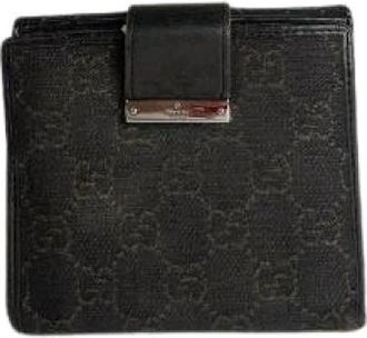 Gucci Pre-owned Vintage Portemonnee - Dames - Vintage Accessoires - Zwart - ONE Size - Leer - Vintage
