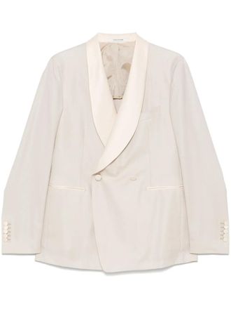 Tagliatore Blazer met jacquard - Beige