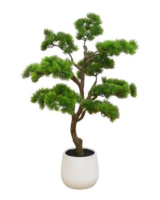 Nearly Natural 3Ft Artificial Bonsai Style Cedar Tree In Decorative Planter