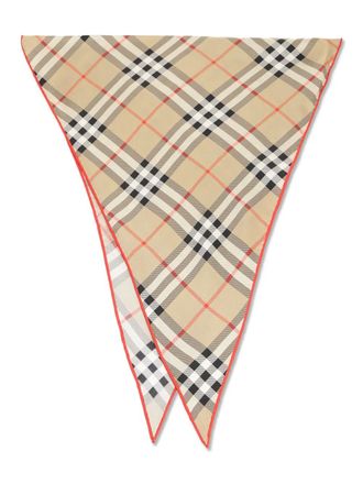 Burberry checked scarf - unisex - Silk - OS - Neutrals