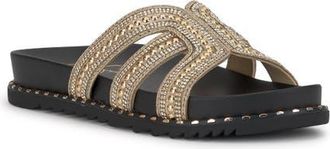 Jessica Simpson Colyve Slide Sandal in Light Gold at Nordstrom, Size 10