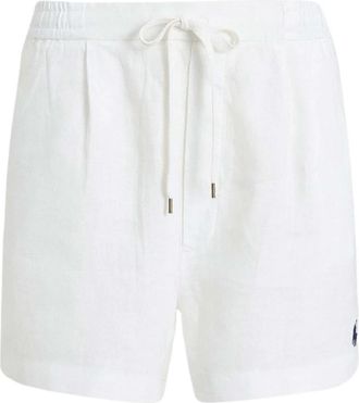 Polo Ralph Lauren Linnen Drawstring Shorts - Dames - Korte Broeken - Wit - L - Linnen - Korte Broeken