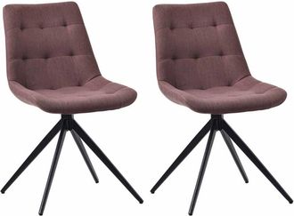 Clp Lote De 2 Sillas De Comedor Merna Marr&oacute;n Tela