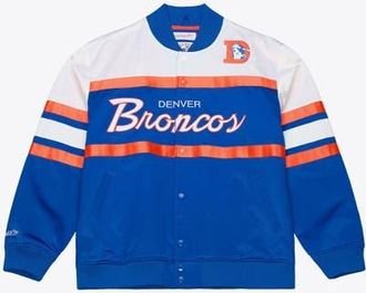 Mitchell & Ness Mens Mitchell & Ness Royal Denver Broncos Head Coach Lightweight Full-Snap Satin Jacket at Nordstrom, Size Xxx-Large