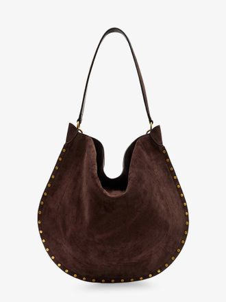Isabel Marant Womens Hobo Shoulder Bag Oskan Suede Brown