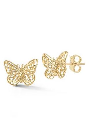 Ember Fine Jewelry 14K Gold Butterfly Stud Earrings at Nordstrom Rack