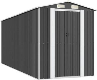 vidaXL Cobertizo De Jard&iacute;n Acero Galvanizado Antracita 192x523x223 Cm Vidaxl