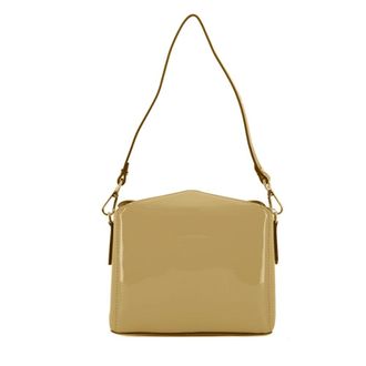 Pourchet Tassen, Dames, Beige, ONE Size, Leer, Cassetta Schoudertas