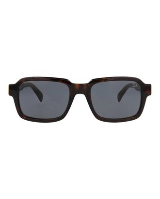 Dunhill Mens Square-Frame Recycled Acetate Sunglasses In Amber
