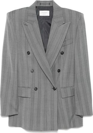 Sportmax Merlot Blazer - Dames - Blazers - Grijs - XS - Wol - Jassen