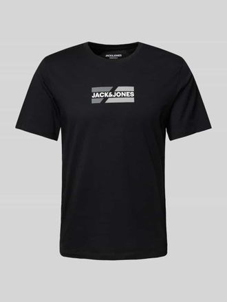 Jack & Jones Jack & Jones T-Shirt mit Label-Print Modell CORP in Black, Größe XXL