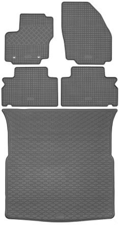 OEM Ford S-max I Van De 05.2006 A 08.2015 Set - Alfombrillas De Goma Para Coche + Alfombrilla Para Maletero