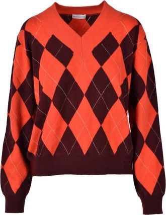 Ballantyne Kasjmier Pullover Trui - Dames - Cashmere truien - Oranje - M - Kasjmier - Truien & Vesten