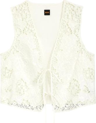 HUGO BOSS Dames, Tops, Wit, Maat: XL Katoen