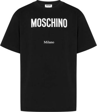 Moschino T-shirt girocollo con logo - Nero