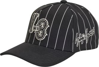 Yohji Yamamoto Pinstripe Cap - Heren - Petten - Zwart - M - Polyester - Accessoires