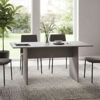 Dmora Consola Extensible Lavanda, Mesa De Comedor Con Apertura Abatible, Consola Multiusos Extensible, 100% Made In Italy, 120x70h75 Cm, Cemento, Con Embala