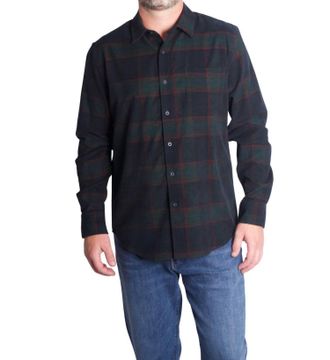 Vince Holme Plaid Shirt In Blue