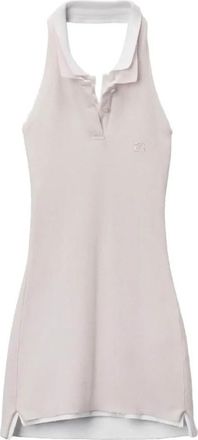Alexander Wang Gelaagde Polo Mini Halter Jurk - Dames - Korte kleedjes - Roze - M - Katoen - Kleedjes