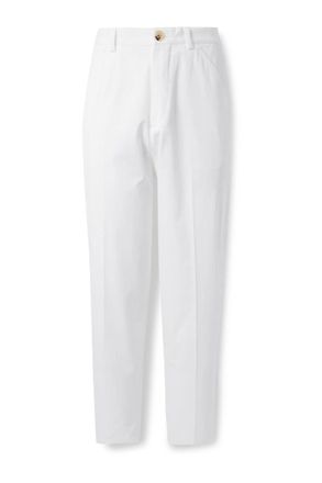 Brunello Cucinelli Straight-Leg Pleated Cotton Trousers
